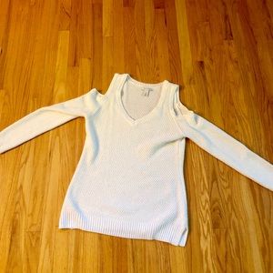 White House Black Market cold shoulder sweater